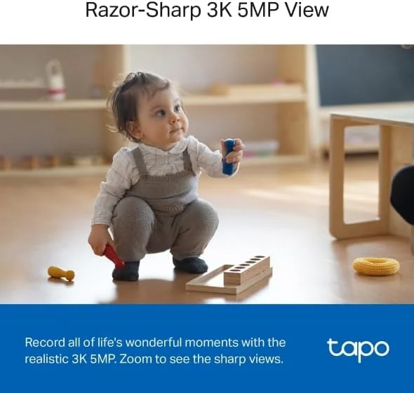 دوربین داخلی 3K 5MP Tapo C230 با قابلیت تشخیص هوشمند - تشخیص انسان، حیوان خانگی، گریه کودک، چرخش 360 درجه، دید در شب پیشرفته، صدای دو طرفه، سازگار با الکسا و گوگل
