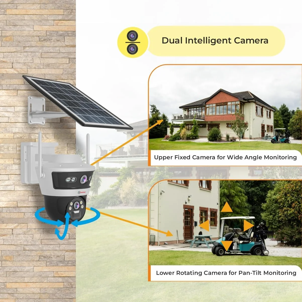 دوربین امنیتی کوچک Trueview 3+3 مگاپیکسل 4G با قابلیت اتصال خورشیدی، راهکار پیشرفته نظارت مداربسته 1296p، دوربین فضای باز، ضد آب، ارتباط دو طرفه دوربین امنیتی کوچک Trueview 3+3 مگاپیکسل 4G با قابلیت اتصال خورشیدی، راهکار پیشرفته نظارت مداربسته 1296p، دوربین فضای باز، ضد آب، ارتباط دو طرفه