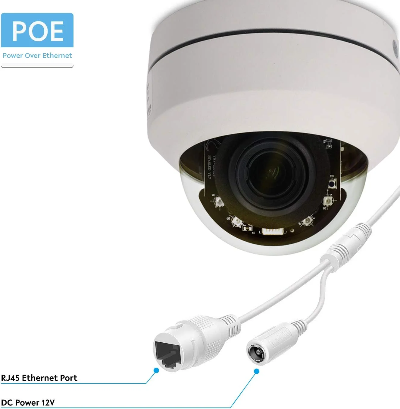 دوربین مداربسته تحت شبکه PTZ POE 5 مگاپیکسل TySvance، مینی دام، نظارتی، سرعت بالا، هوشمند 265، ضد آب، دید در شب IR، پشتیبانی از زوم اپتیکال 4X