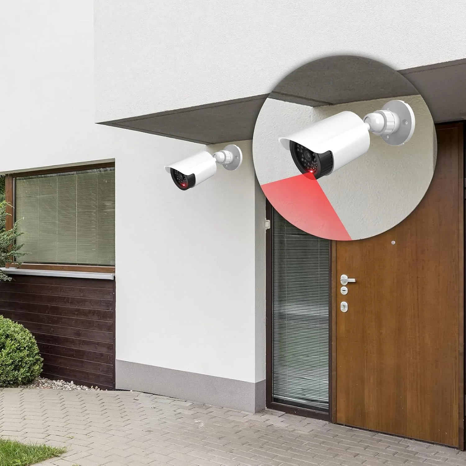 دوربین مداربسته جعلی WALI، دوربین امنیتی دام، دوربین های داخلی و خارجی، با یک چراغ LED، برچسب های هشدار امنیتی (TC-W2)، بسته 2 عددی، سفید دوربین مداربسته جعلی WALI، دوربین امنیتی دام، دوربین های داخلی و خارجی، با یک چراغ LED، برچسب های هشدار امنیتی (TC-W2)، بسته 2 عددی، سفید