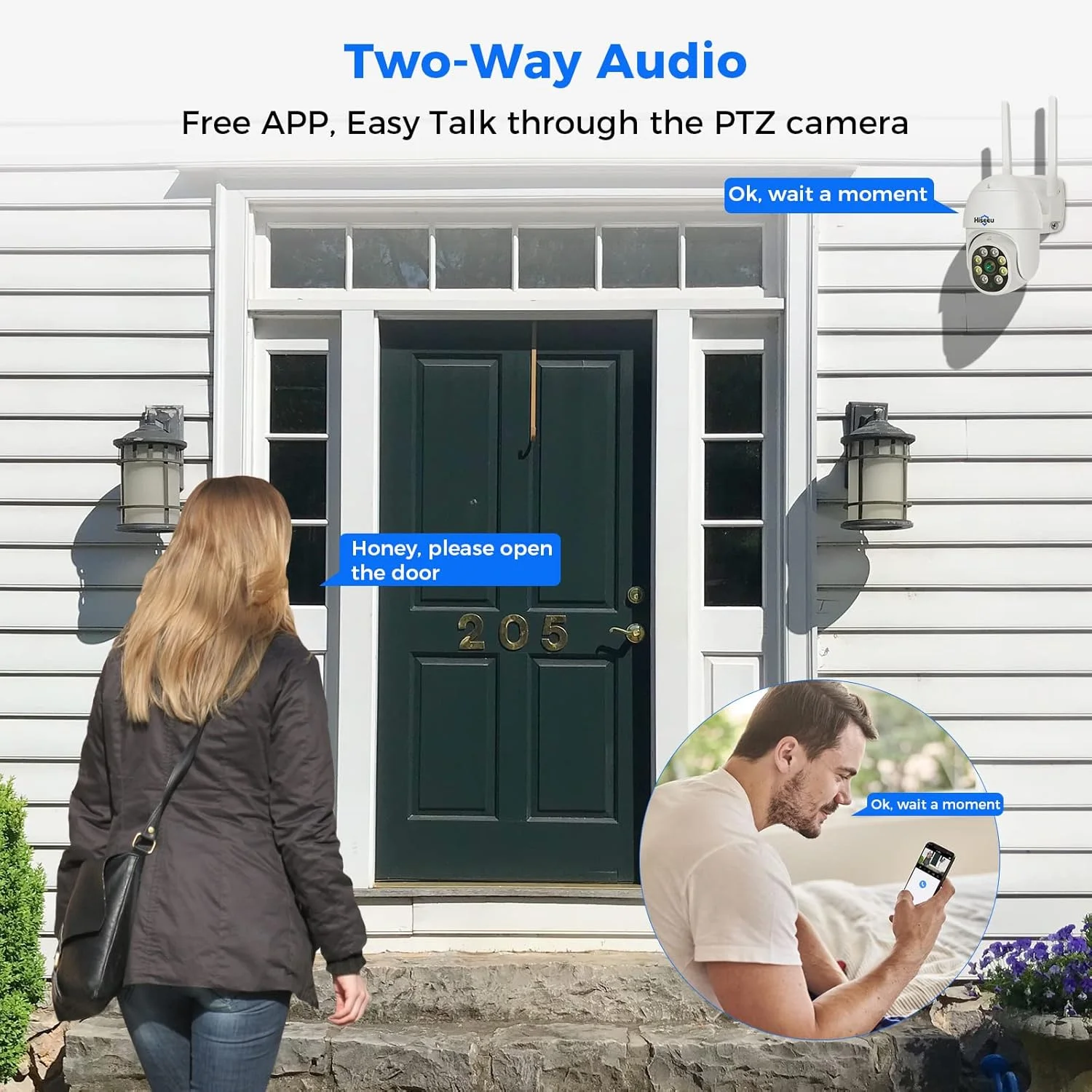 سیستم دوربین بی سیم PTZ هایسیو 3 مگاپیکسلی، سیستم دوربین امنیتی صوتی دو طرفه، ردیابی خودکار، دید در شب تمام رنگی، ضد آب IP66، NVR قابل ارتقا 10 کاناله، ضبط 24/7 با هارد دیسک 1 ترابایتی…