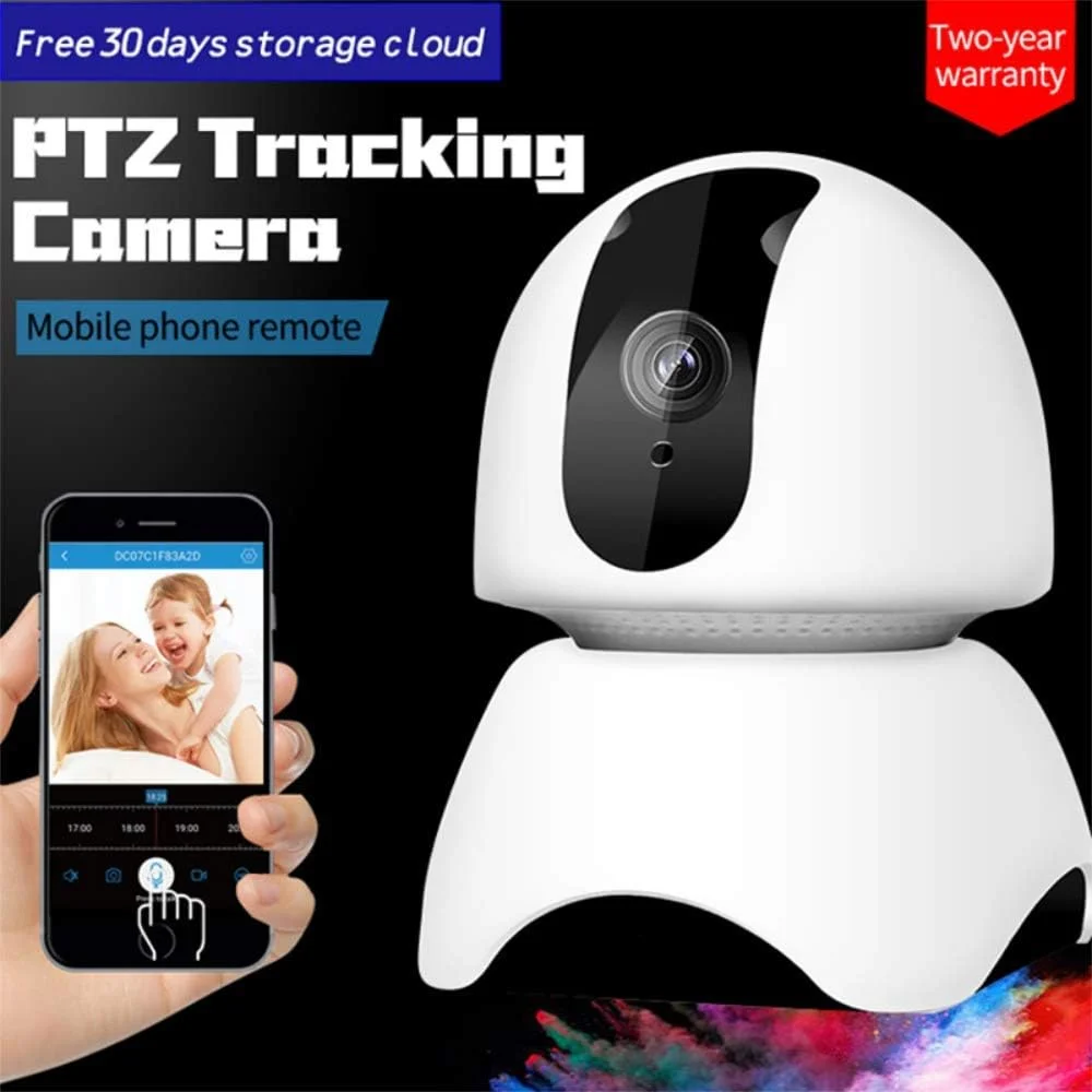 دوربین مداربسته بی سیم، مانیتور خانگی وای فای HD 1080P، سیستم دید 360 درجه با دید در شب، تشخیص حرکت صوتی دو طرفه، مشاهده از راه دور