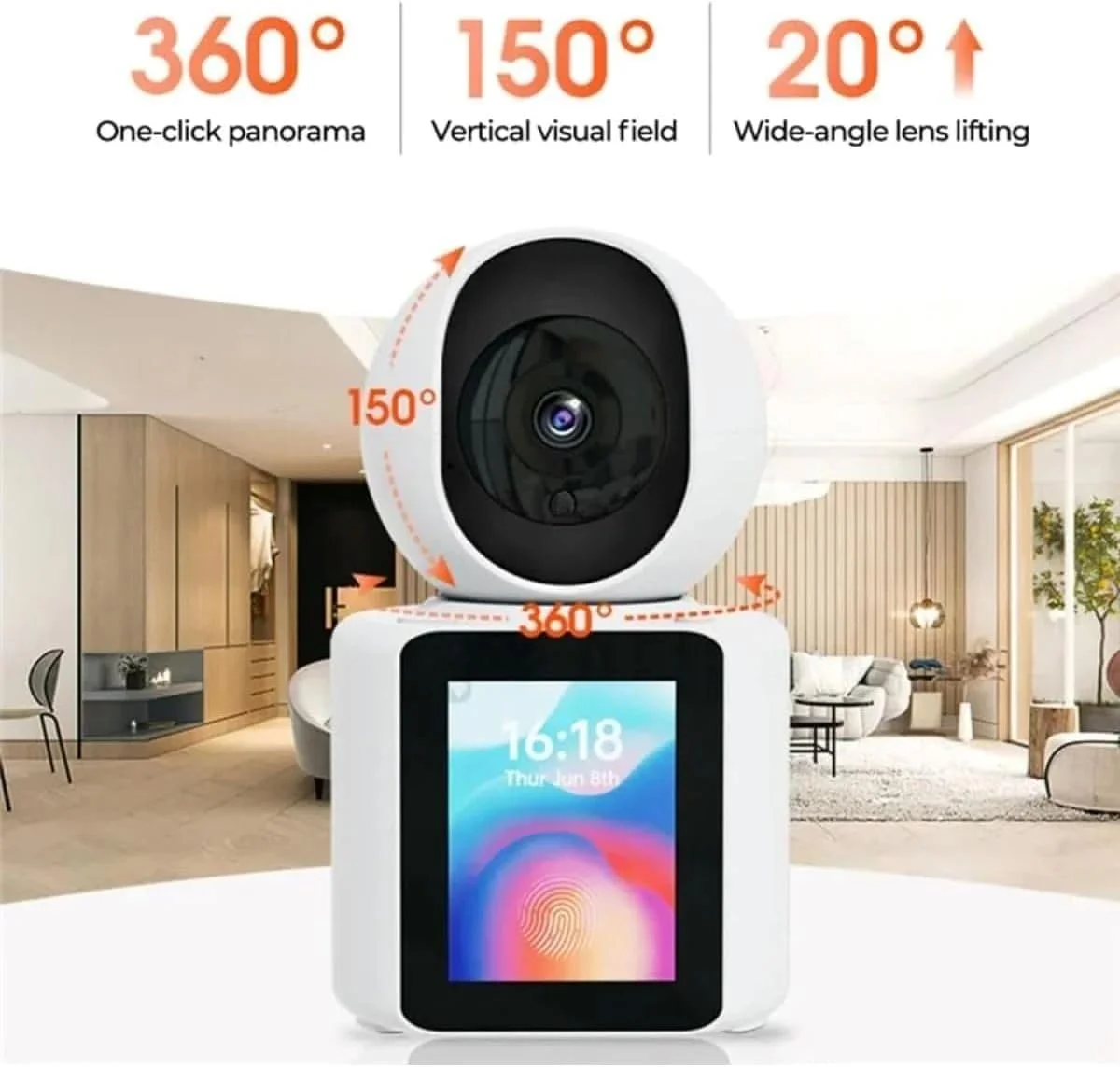 دوربین مداربسته تحت شبکه ربات دام، سیستم نظارتی بی‌سیم با قابلیت تشخیص حرکت، دوربین امنیتی وای‌فای 1080P، دوربین مداربسته خانگی با صدای دو طرفه