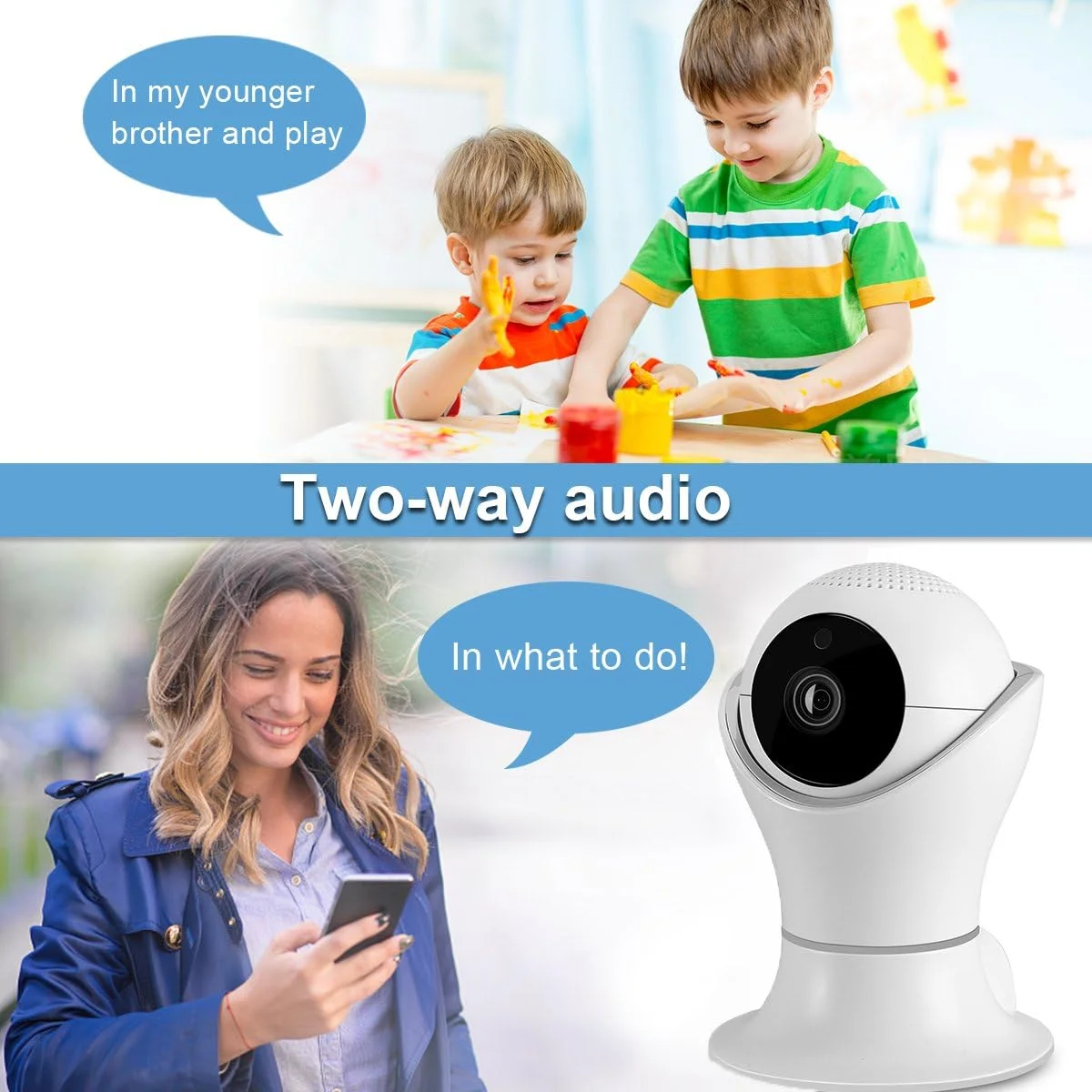 دوربین مداربسته وای فای 1080P، سیستم نظارت امنیتی منزل، دوربین کودک، دوربین پرستار حیوانات خانگی، دوربین دام داخلی، دید در شب، تشخیص حرکت، چرخش 360 درجه، صدای دو طرفه، دوربین های ابری با برنامه دوربین مداربسته وای فای 1080P، سیستم نظارت امنیتی منزل، دوربین کودک، دوربین پرستار حیوانات خانگی، دوربین دام داخلی، دید در شب، تشخیص حرکت، چرخش 360 درجه، صدای دو طرفه، دوربین های ابری با برنامه