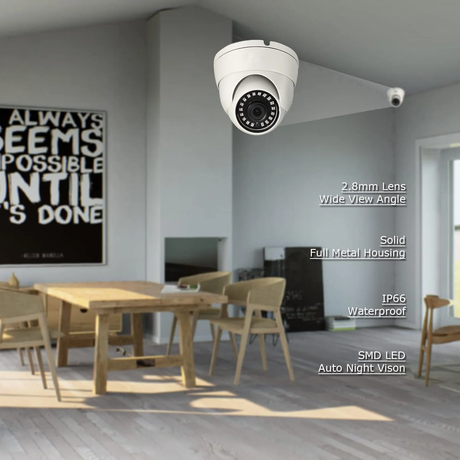 دوربین دام داخلی WiTi 3000TVL AHD 1080P، لنز 2.8 میلیمتری با زاویه دید عریض، دوربین مداربسته نظارتی امنیتی، بدنه فلزی محکم و خروجی BNC انتقال کواکسیال دوربین دام داخلی WiTi 3000TVL AHD 1080P، لنز 2.8 میلیمتری با زاویه دید عریض، دوربین مداربسته نظارتی امنیتی، بدنه فلزی محکم و خروجی BNC انتقال کواکسیال