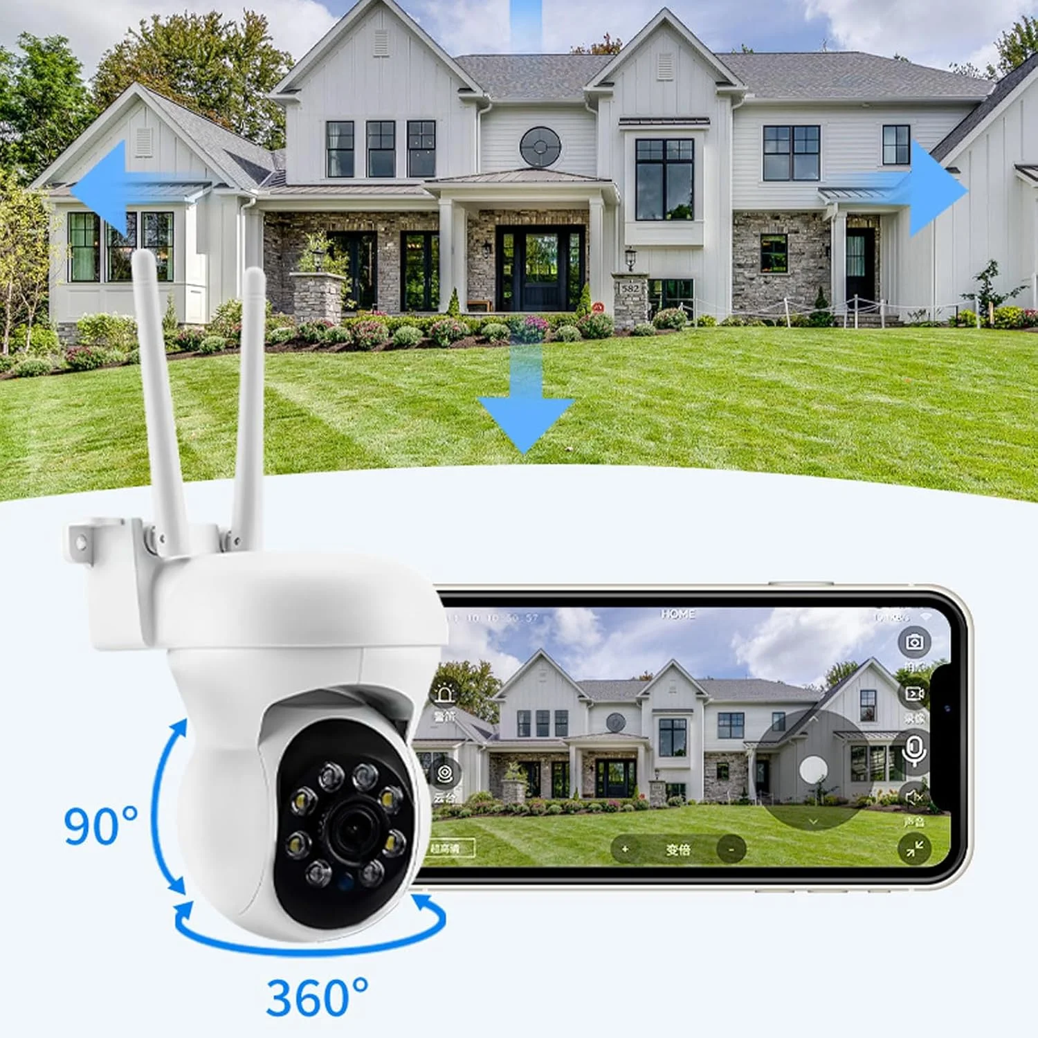 دوربین امنیتی سیمی 1080P برای فضای باز XUMIUZIY، دوربین نظارتی PTZ 360 درجه برای امنیت خانه، تشخیص حرکت، دید در شب، کنترل برنامه، دسترسی از راه دور بی سیم، ذخیره سازی ابری دوربین امنیتی سیمی 1080P برای فضای باز XUMIUZIY، دوربین نظارتی PTZ 360 درجه برای امنیت خانه، تشخیص حرکت، دید در شب، کنترل برنامه، دسترسی از راه دور بی سیم، ذخیره سازی ابری