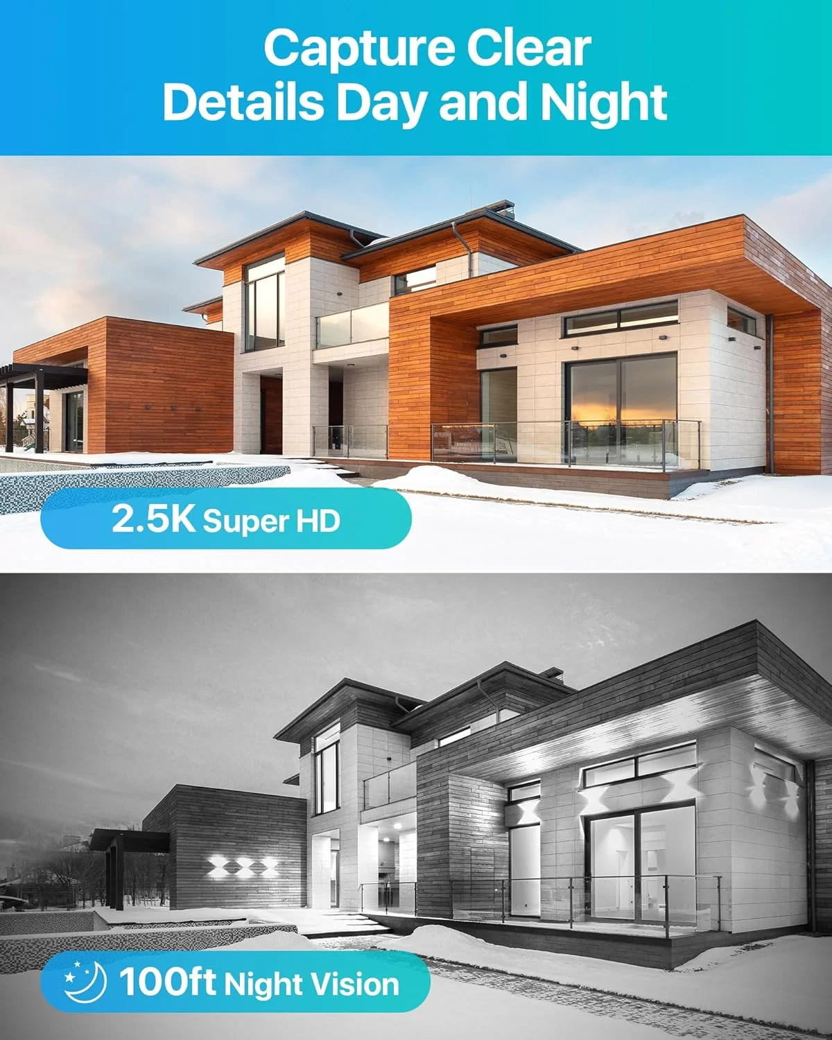 سیستم دوربین مداربسته خانگی تحت شبکه 16 کانال 4K 8MP ZOSI C220 PoE، دستگاه ضبط NVR شانزده کاناله 4K با هارد دیسک 4 ترابایتی برای ضبط 24/7، 16 عدد دوربین IP دام 4 مگاپیکسلی (1440p) 2.5K QHD مناسب فضای داخلی و خارجی، تشخیص هوشمندانه انسان با هوش مصنوعی، صدای دو طرفه سیستم دوربین مداربسته خانگی تحت شبکه 16 کانال 4K 8MP ZOSI C220 PoE، دستگاه ضبط NVR شانزده کاناله 4K با هارد دیسک 4 ترابایتی برای ضبط 24/7، 16 عدد دوربین IP دام 4 مگاپیکسلی (1440p) 2.5K QHD مناسب فضای داخلی و خارجی، تشخیص هوشمندانه انسان با هوش مصنوعی، صدای دو طرفه