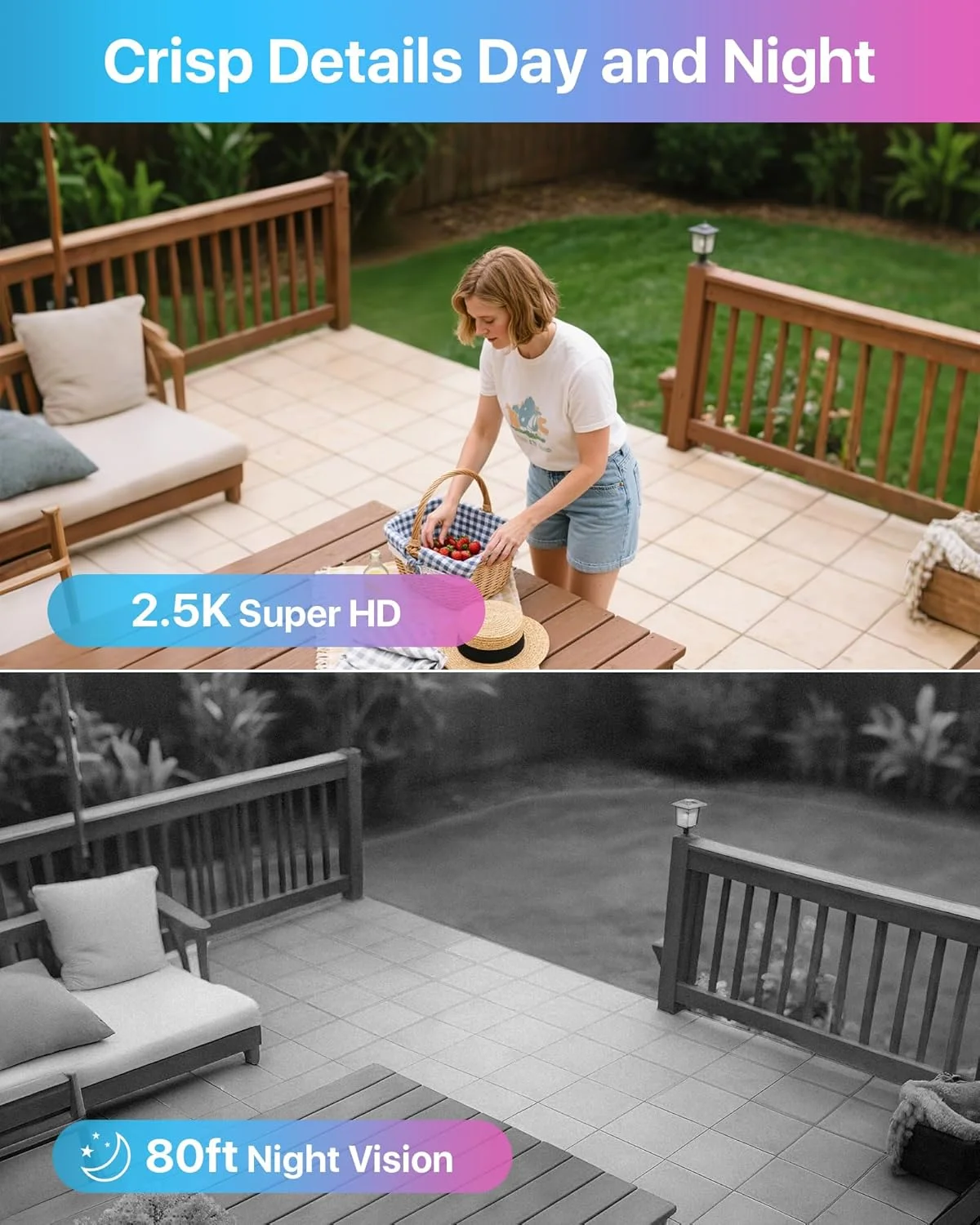 سیستم دوربین مداربسته خانگی 8 کاناله 5 مگاپیکسلی PoE، دستگاه ضبط NVR 8 کاناله 5 مگاپیکسلی H.265+ با هارد دیسک 2 ترابایتی، 8 عدد دوربین دام IP PoE سیمی 5 مگاپیکسلی داخلی/خارجی، دید در شب، تشخیص حرکت، دسترسی از راه دور، ضبط 24/7