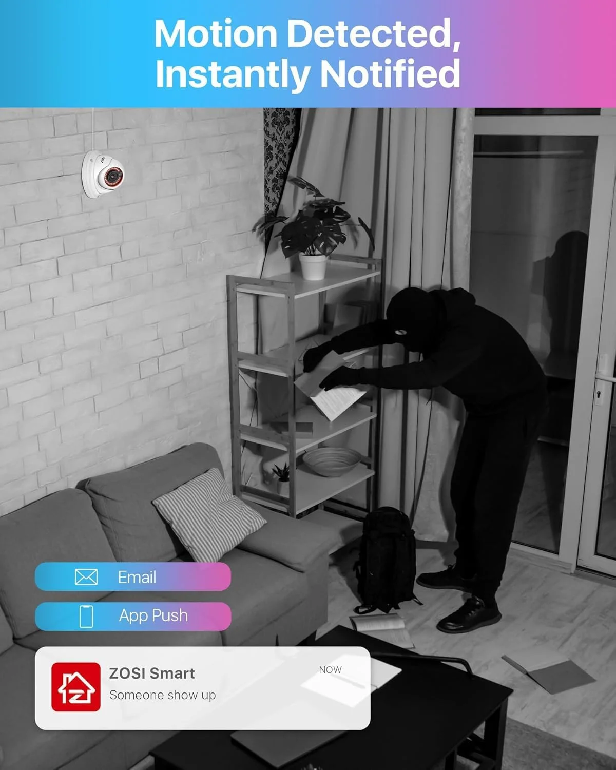 سیستم دوربین مداربسته خانگی 8 کاناله PoE ZOSI با هارد دیسک 1 ترابایتی، ضبط کننده NVR 5 مگاپیکسلی 8 کاناله H.265+ و 4 عدد دوربین IP دام PoE سیمی 1080P فضای باز و داخلی با دید در شب، هشدار حرکتی، دسترسی از راه دور سیستم دوربین مداربسته خانگی 8 کاناله PoE ZOSI با هارد دیسک 1 ترابایتی، ضبط کننده NVR 5 مگاپیکسلی 8 کاناله H.265+ و 4 عدد دوربین IP دام PoE سیمی 1080P فضای باز و داخلی با دید در شب، هشدار حرکتی، دسترسی از راه دور