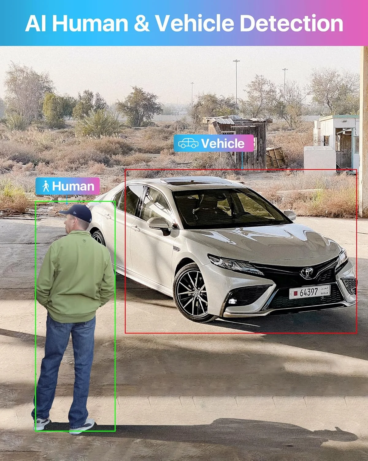 سیستم دوربین مداربسته خانگی ZOSI 3K 5MP Lite H.265+، دستگاه ضبط ویدیویی ۸ کاناله با قابلیت تشخیص انسان و وسیله نقلیه با هوش مصنوعی و ۴ عدد دوربین دام ضد آب مداربسته ۱۰۸۰p مناسب فضای داخلی و خارجی، دید در شب تا ۸۰ فوت، ۱ ترابایت هارد دیسک