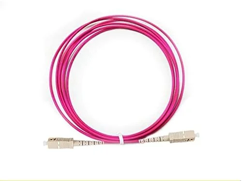 DKURVE® بسته تکی، سیم اتصال فیبر نوری چند حالته OM4 سیمپلکس SC - SC (1.5 متری)