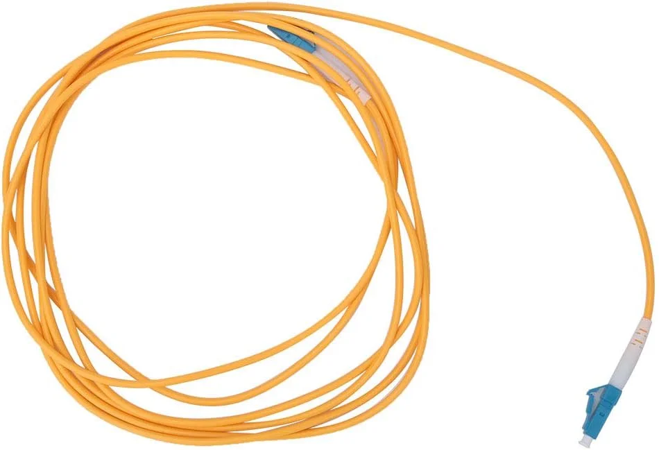 دو عدد کابل پچ فیبر نوری LC UPC به LC UPC به طول 3 متر، کابل پچ فیبر نوری سینگل مود، سیم پچ فیبر نوری، برای سیستم ارتباطات فیبر نوری