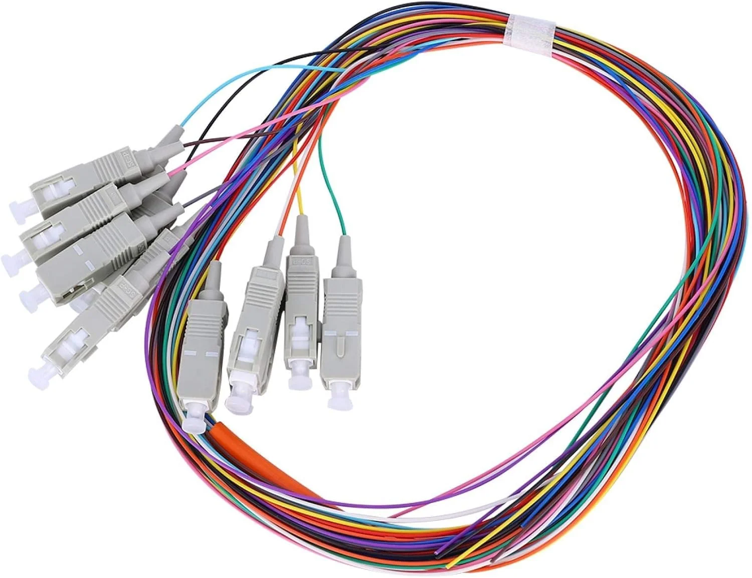 کابل فیبر نوری چند حالته SC/UPC 12 هسته ای، کابل فیبر نوری چند حالته با روکش PVC