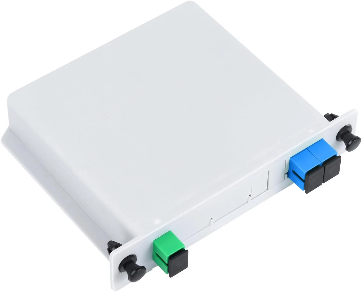 اسپلیتر فیبر نوری PLC با کانکتور SC UPC، پیکربندی 1×2، مناسب برای سیم‌کشی خانگی، شبکه‌های LAN و جعبه‌های توزیع