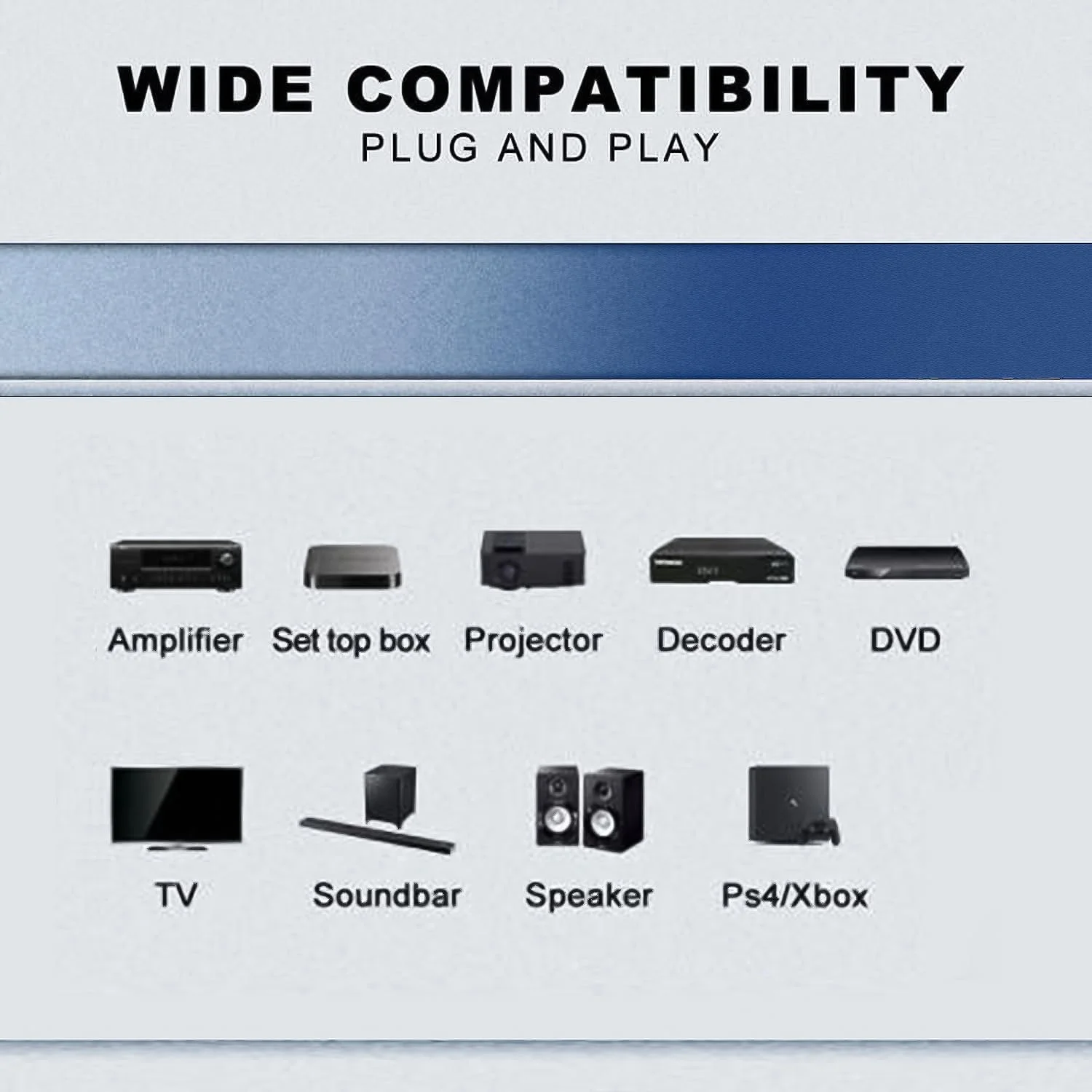 اسپلیتر کابل صوتی اپتیکال 2 پورت Excefore، اسپلیتر صوتی فیبر نوری 1 ورودی به 2 خروجی، پشتیبانی از LPCM 2.0، Dolby Digital، DTS 5.1 برای DVD/CD Player، Xbox، تلویزیون، PS4/PS5، سینمای خانگی، رسیور، ساند بار اسپلیتر کابل صوتی اپتیکال 2 پورت Excefore، اسپلیتر صوتی فیبر نوری 1 ورودی به 2 خروجی، پشتیبانی از LPCM 2.0، Dolby Digital، DTS 5.1 برای DVD/CD Player، Xbox، تلویزیون، PS4/PS5، سینمای خانگی، رسیور، ساند بار