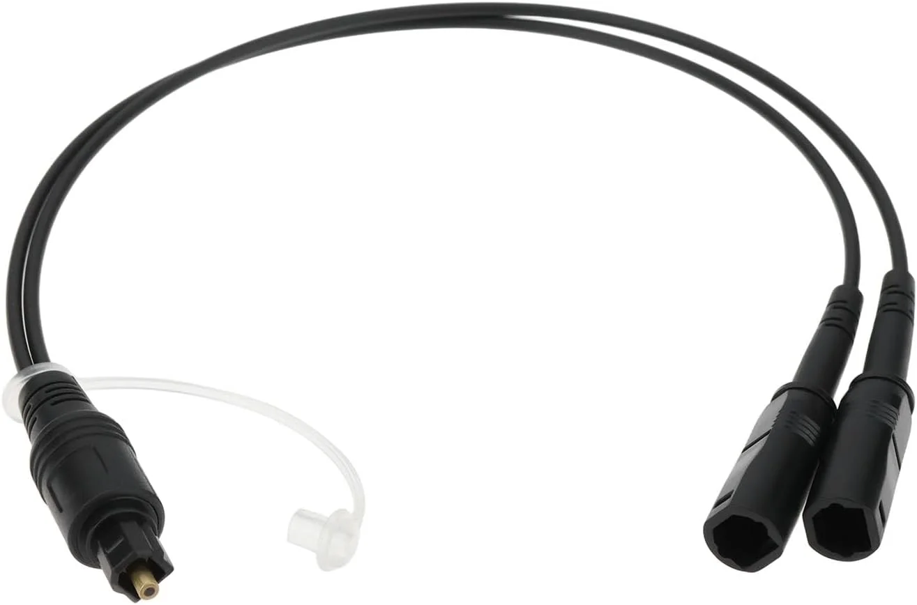 اسپلیتر کابل صوتی فیبر نوری دیجیتال 1 ورودی نر به 2 خروجی ماده SING F LTD برای سینمای خانگی و گیرنده تلویزیون