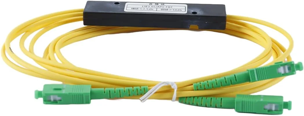 اسپلیتر فیبر نوری 1X2 FBT آوسی، پیگتیل سینگل مود SM، اسپلیتر SC UPC PCL، کابل زرد اسپلیتر فیبر نوری 1X2 FBT آوسی، پیگتیل سینگل مود SM، اسپلیتر SC UPC PCL، کابل زرد