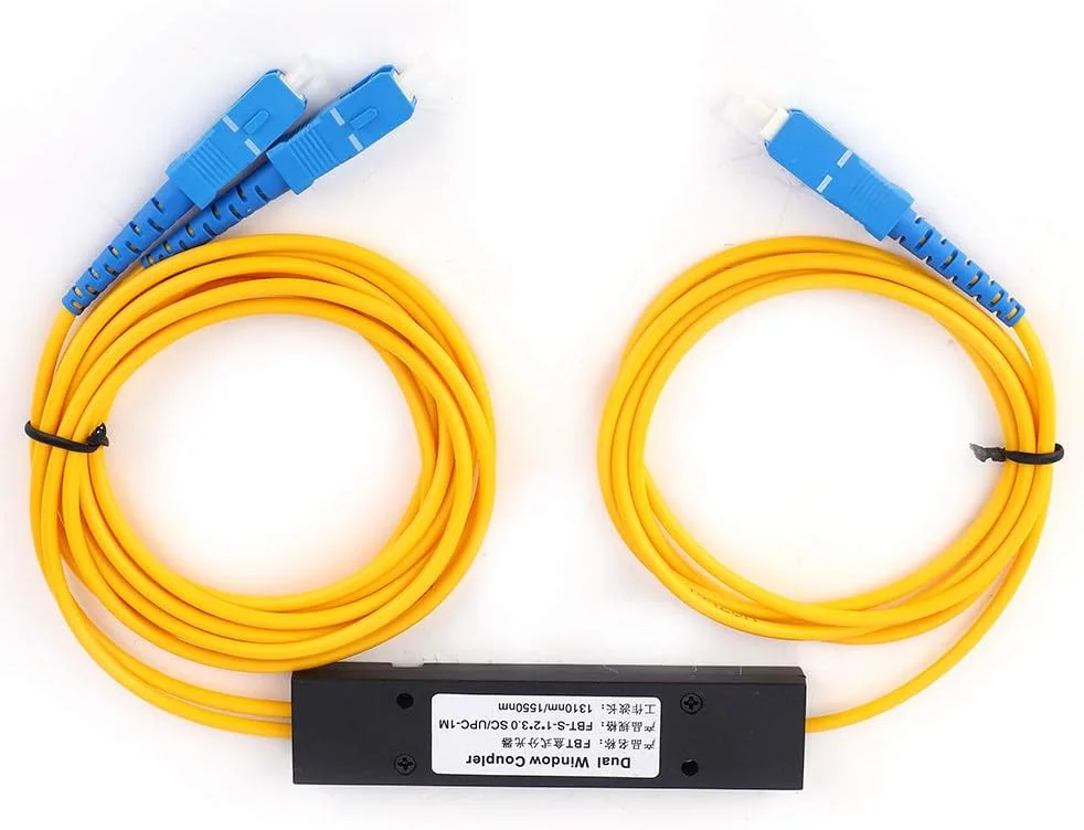 اسپلیتر فیبر نوری تک حالته Marhynchus 1x2 FBT با رابط SC/UPC 1310-1550 نانومتر