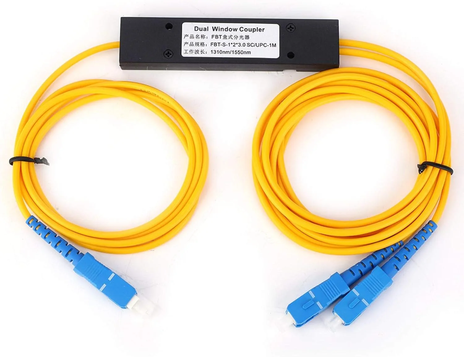 اسپلیتر فیبر نوری، پیگتیل فیبر نوری SC APC 1X2 PLC سینگل مود، رابط 1310-1550 نانومتر