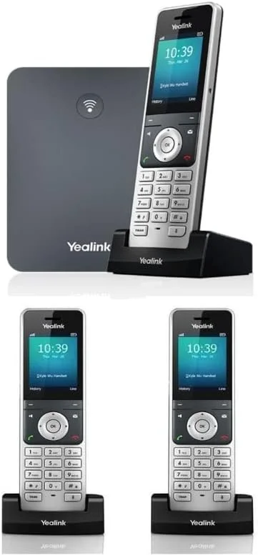 تلفن IP یالینک W76P شامل پایه W70B و گوشی W56H + 2 عدد گوشی W56H (2 x W56H)