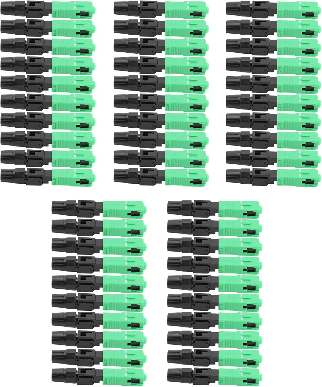 کانکتور فیبر نوری SC C 50 عددی، آداپتور اتصال سریع با عملکرد بالا برای ارتباطات فیبر نوری، جنس ABS بادوام، سبز