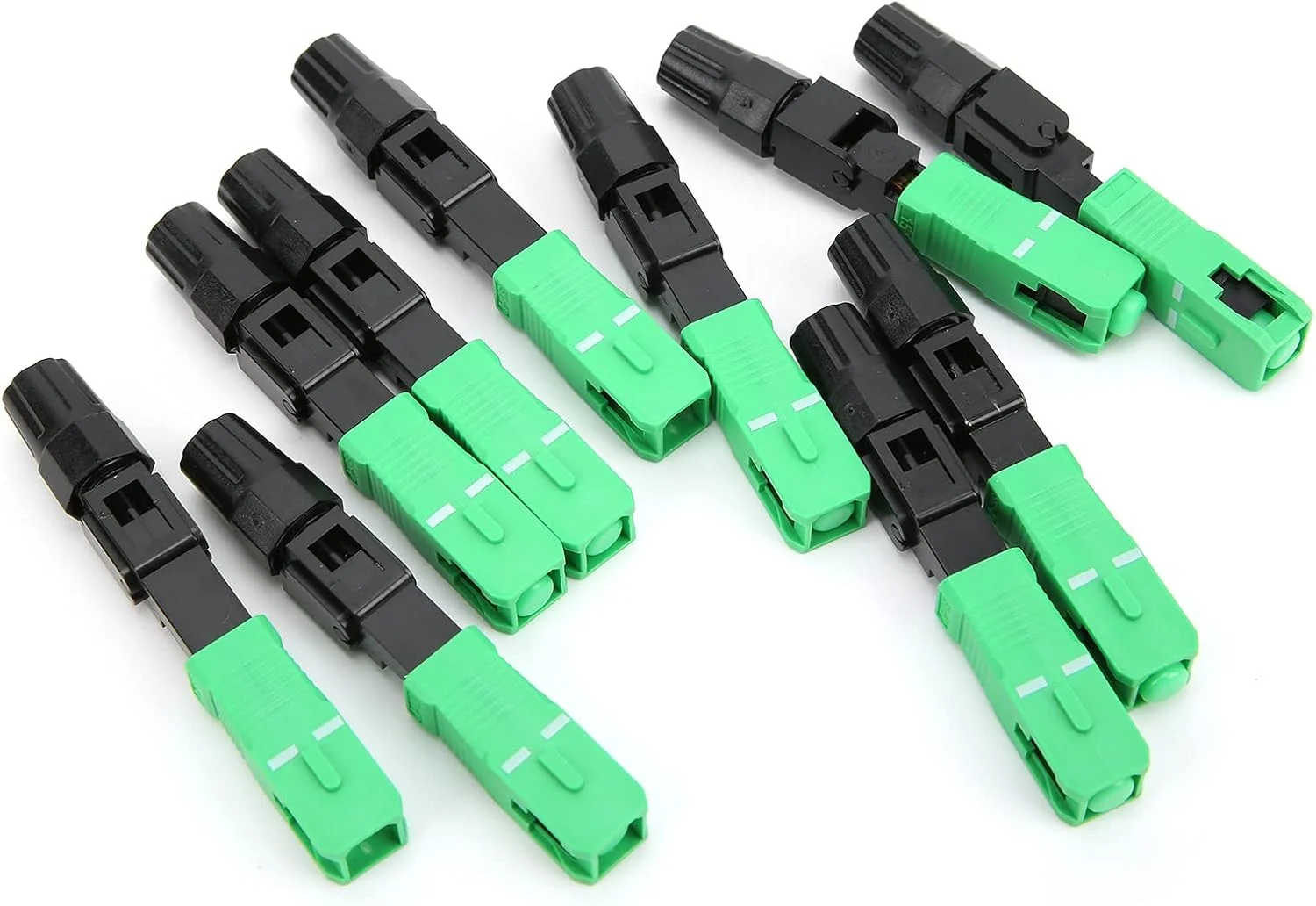 کانکتور فیبر نوری SC C 50 عددی، آداپتور اتصال سریع با عملکرد بالا برای ارتباطات فیبر نوری، جنس ABS بادوام، سبز