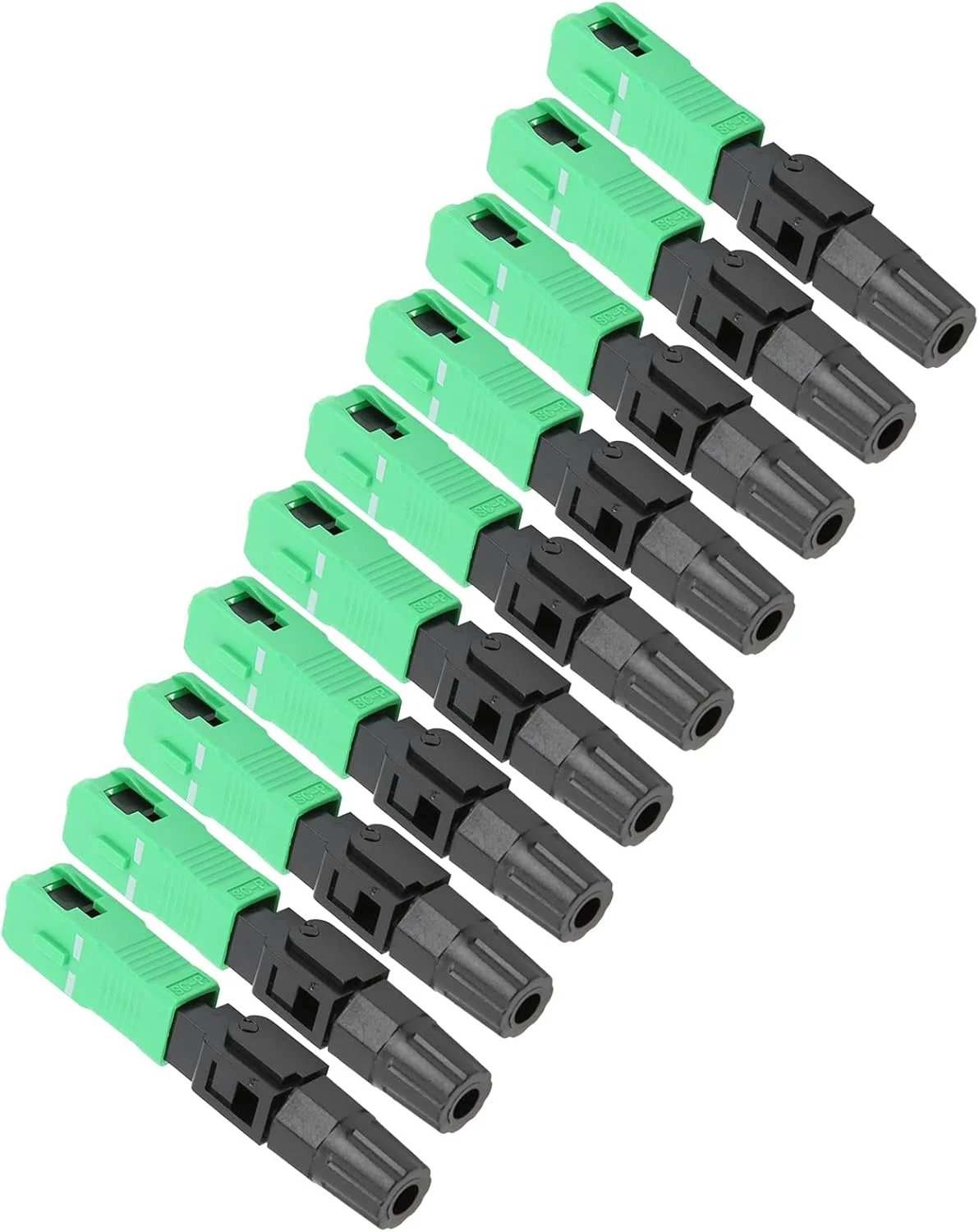 کانکتور فیبر نوری SC C 50 عددی، آداپتور اتصال سریع با عملکرد بالا برای ارتباطات فیبر نوری، جنس ABS بادوام، سبز