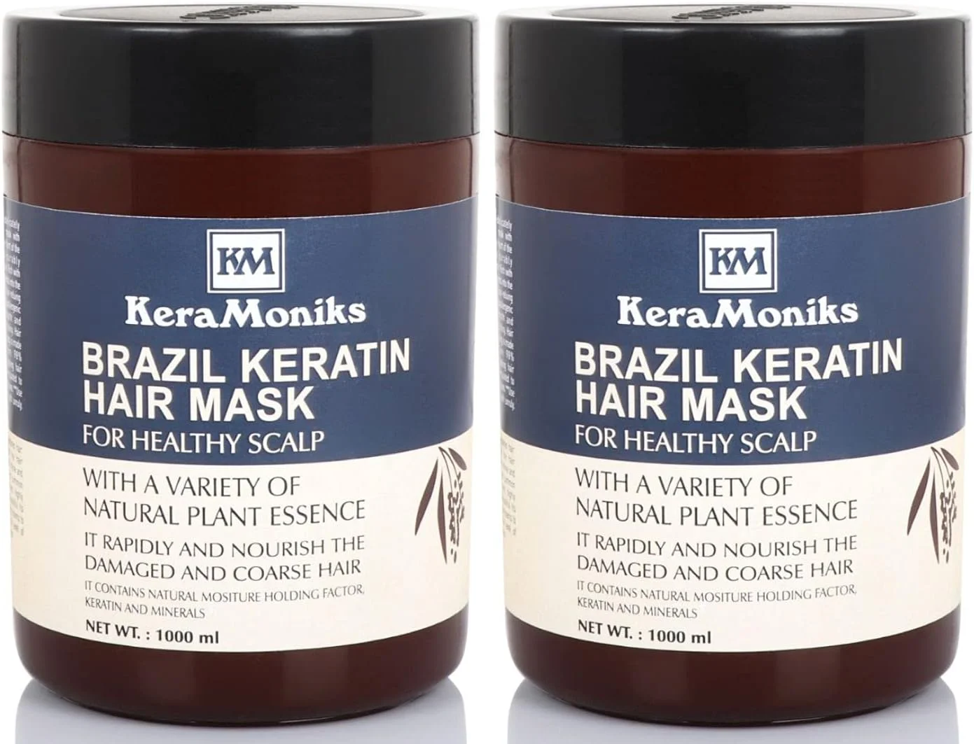 ماسک مو کراتین برزیلی 1000 میلی لیتر x 2 (بسته 2 عددی)