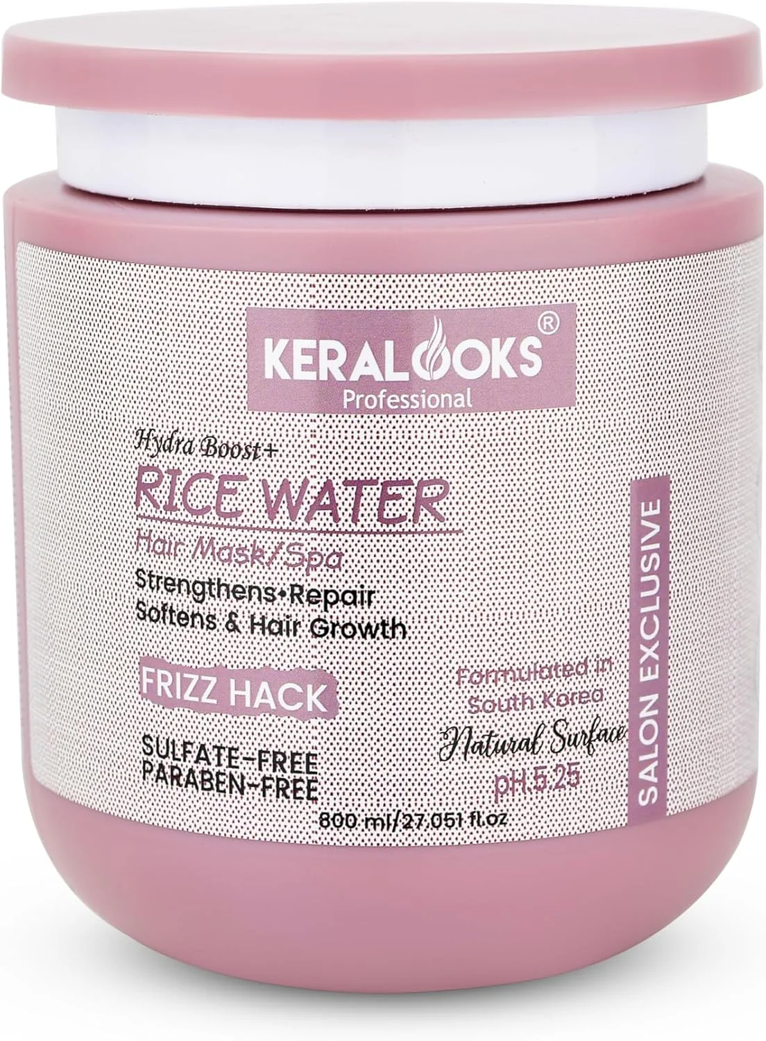 ماسک مو/اسپای آبرسان Hydra Boost+Rice water حرفه ای Keralooks برای تغذیه، آبرسانی، تقویت، ترمیم، نرمی و فرمول رشد مو - فاقد سولفات، پارابن، تست حیوانی و روغن های معدنی - 800 میلی لیتر ماسک مو/اسپای آبرسان Hydra Boost+Rice water حرفه ای Keralooks برای تغذیه، آبرسانی، تقویت، ترمیم، نرمی و فرمول رشد مو - فاقد سولفات، پارابن، تست حیوانی و روغن های معدنی - 800 میلی لیتر