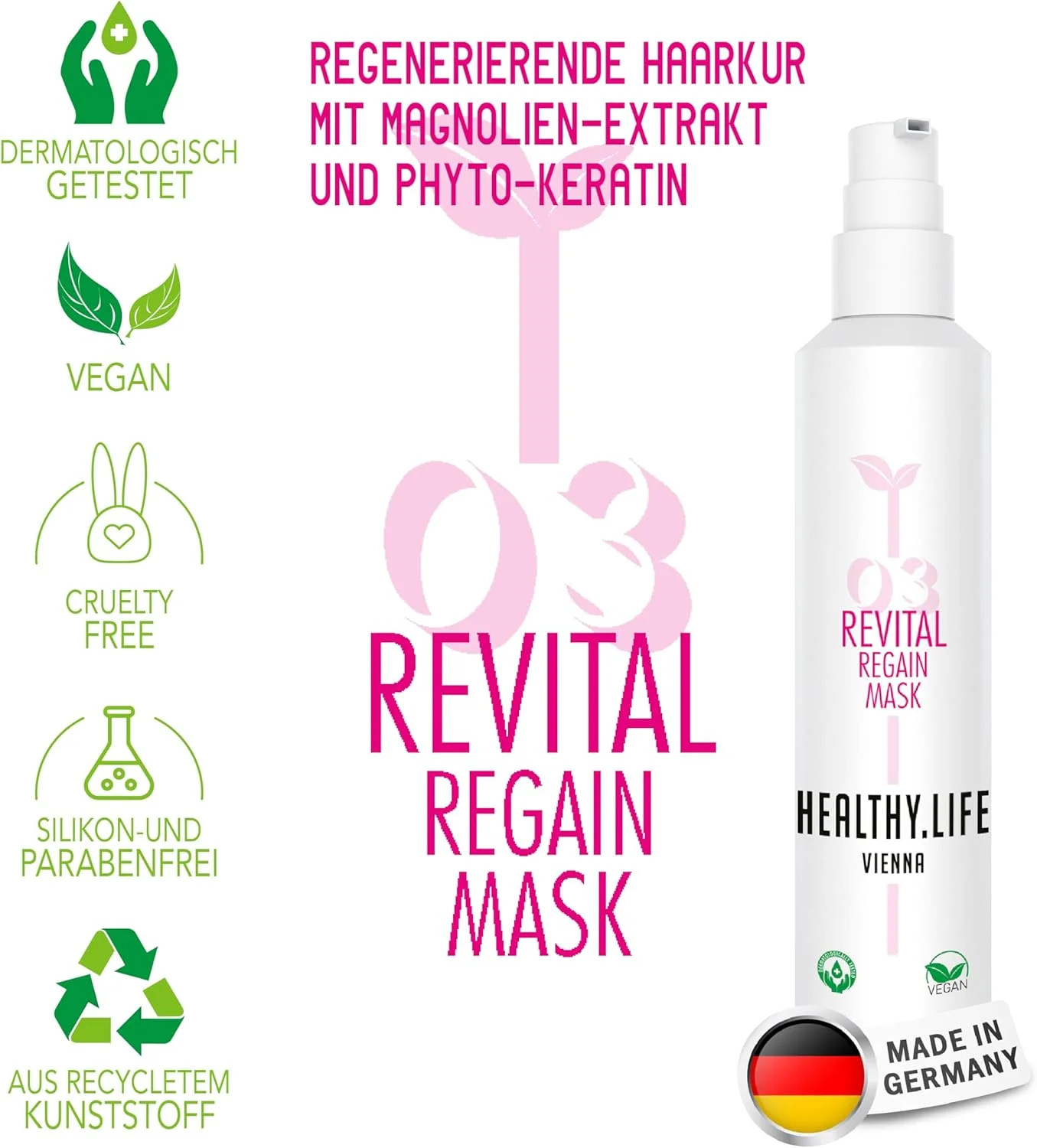 ماسک موی HLV با کراتین و ماگنولیا، درمان موی ویگن برای موهای هایلایت شده، رنگ شده و موج دار، درخشش می بخشد و تقویت می کند - ضد شکستگی مو - ماسک مراقبت از مو، مراقبت از مو (ماسک احیا کننده 200 میلی لیتر)