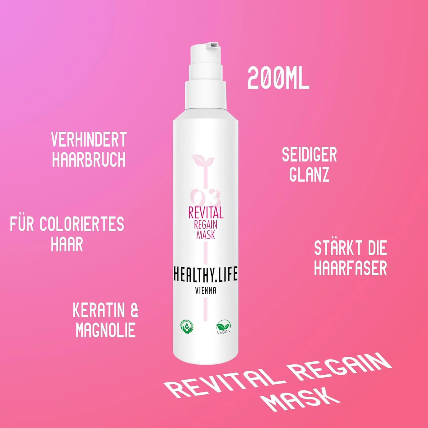 ماسک موی HLV با کراتین و ماگنولیا، درمان موی ویگن برای موهای هایلایت شده، رنگ شده و موج دار، درخشش می بخشد و تقویت می کند - ضد شکستگی مو - ماسک مراقبت از مو، مراقبت از مو (ماسک احیا کننده 200 میلی لیتر)