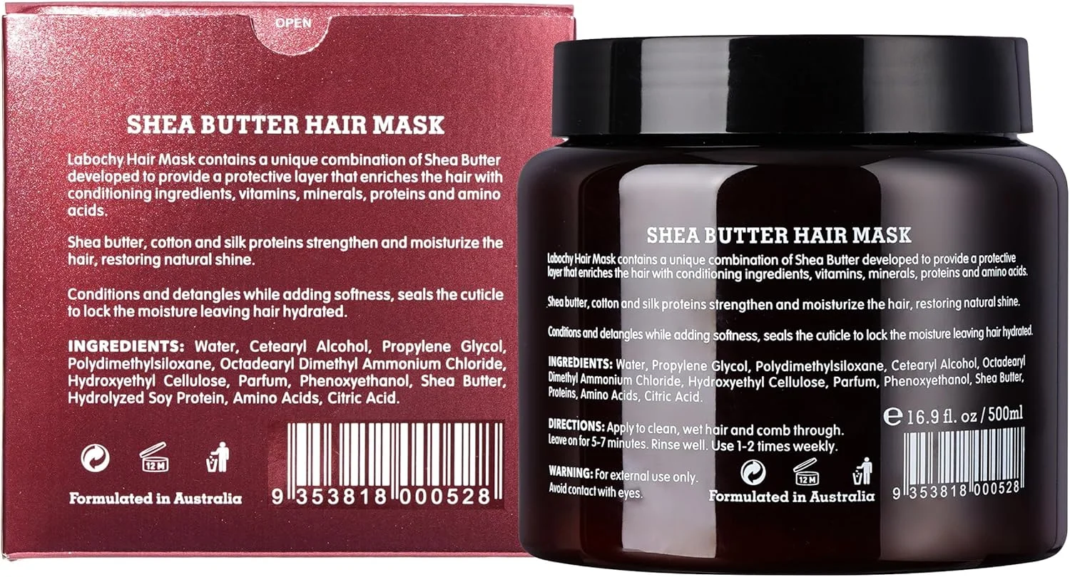 ماسک مو لابوچی حاوی شی باتر با 80% مواد طبیعی، 500 میلی لیتر