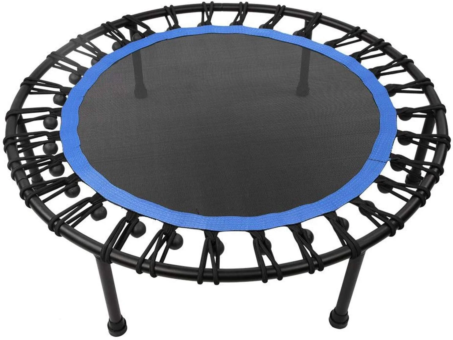 ترامپولین ورزشی | ترامپولین گرد آبی رنگ با طناب کشی الاستیک برای بزرگسالان و کودکان | تحمل وزن 150 کیلوگرم | ابزار سرگرمی داخل سالن برای باشگاه/خانه/اتاق ورزشی ترامپولین ورزشی | ترامپولین گرد آبی رنگ با طناب کشی الاستیک برای بزرگسالان و کودکان | تحمل وزن 150 کیلوگرم | ابزار سرگرمی داخل سالن برای باشگاه/خانه/اتاق ورزشی