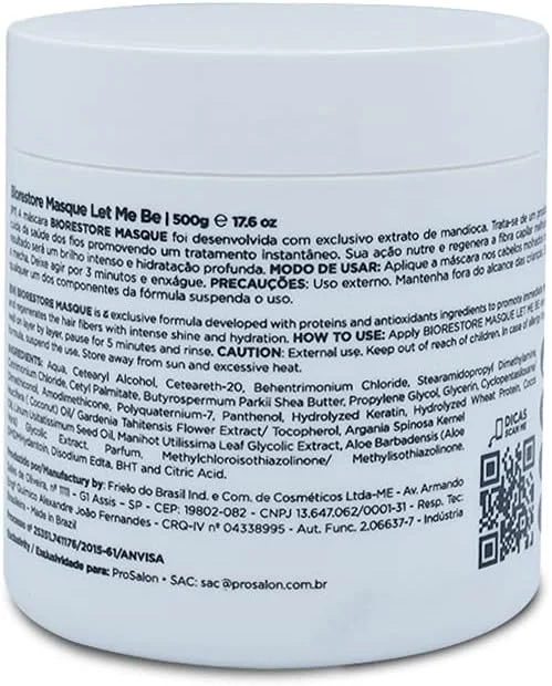 ماسک مو احیا کننده Let Me Be با عصاره های طبیعی ماندیوا، درمان فوری مو، مراقبت از مو 500 گرم