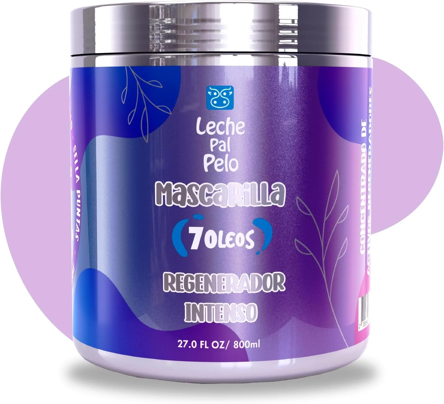 ماسک ترمیم کننده مو 7 روغن لچه پال پلو - آرگان، شی باتر، ماکادمیا، نارگیل و بیشتر - موهای سالم، ابریشمی و درخشان - سایز بزرگ 800 میلی لیتر