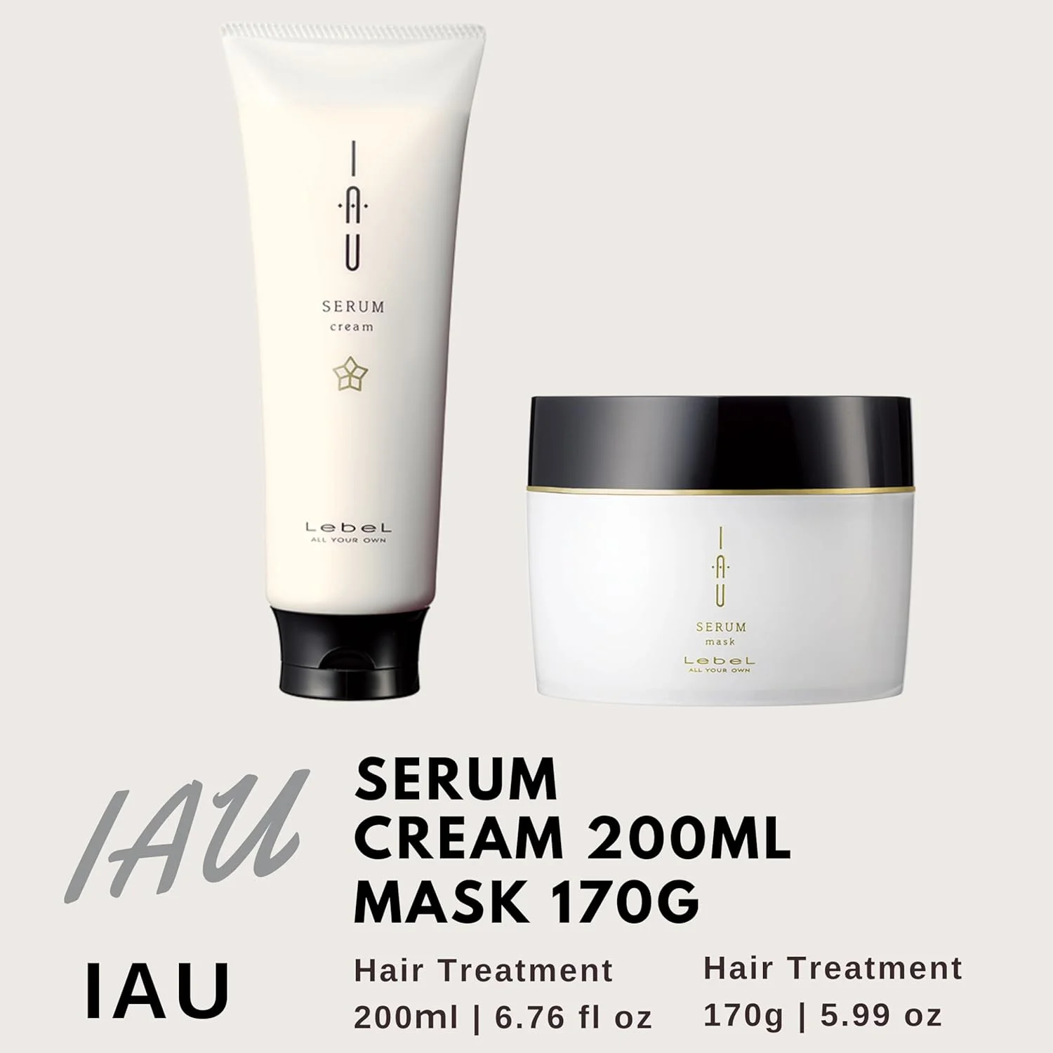 مجموعه کرم سرم مو لبل IAU حجم 200 میلی لیتر و ماسک مو سرم IAU حجم 170 گرم