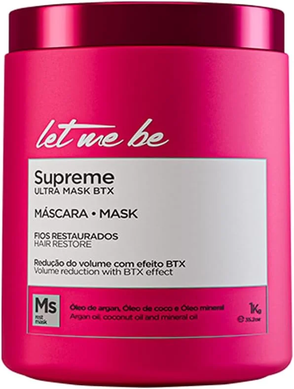 ماسک موی فوق العاده Let Me Be Supreme Ultra - ۱۰۰۰ گرم - ترمیم و آبرسانی عمیق موهای آسیب دیده یا تحت درمان شیمیایی - درمان پروتئینی کراتین برای نرمی، درخشندگی و کنترل وز