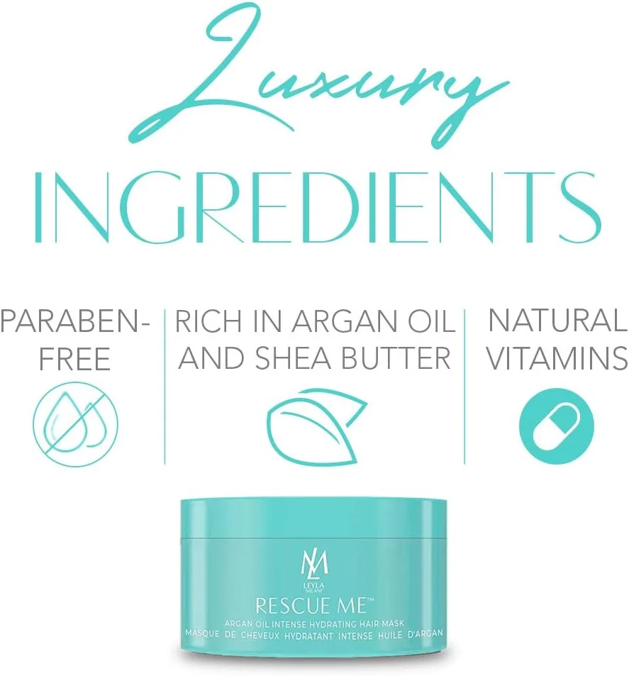 ماسک موی احیا کننده لیلا میلانی - بهترین ماسک آبرسان عمیق حاوی روغن آرگان برای موهای خشک و آسیب دیده، رنگ شده، مناسب برای رشد مو، بدون پارابن، ایمن برای کراتین و اکستنشن - 240 میلی لیتر