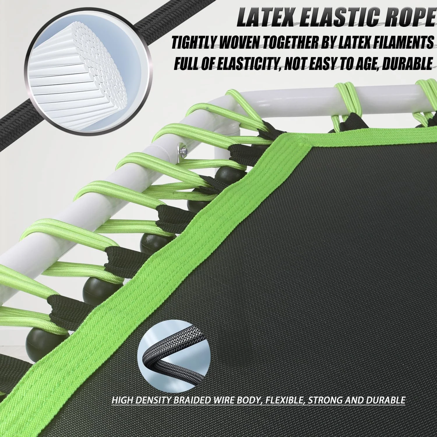 ترامپولین ورزشی نیوان 122 سانتی متری با دسته قابل تنظیم، ترامپولین بی صدا با طناب الاستیک، تمرینات کاردیو برای بزرگسالان - حداکثر وزن قابل تحمل 150 کیلوگرم ترامپولین ورزشی نیوان 122 سانتی متری با دسته قابل تنظیم، ترامپولین بی صدا با طناب الاستیک، تمرینات کاردیو برای بزرگسالان - حداکثر وزن قابل تحمل 150 کیلوگرم