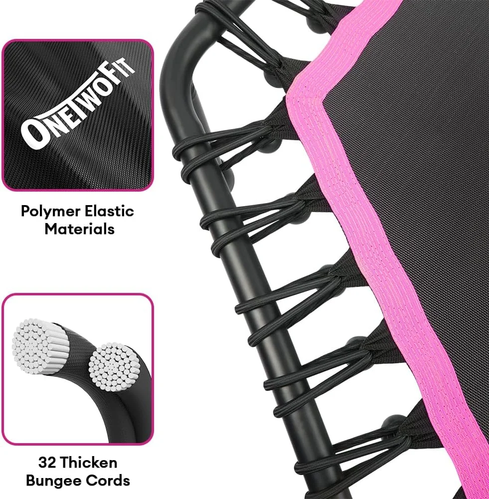 ترامپولین ورزشی اونتوفیت، مناسب برای بزرگسالان، ترامپولین کوچک و بی صدا برای تمرینات ورزشی داخل خانه ترامپولین ورزشی اونتوفیت، مناسب برای بزرگسالان، ترامپولین کوچک و بی صدا برای تمرینات ورزشی داخل خانه