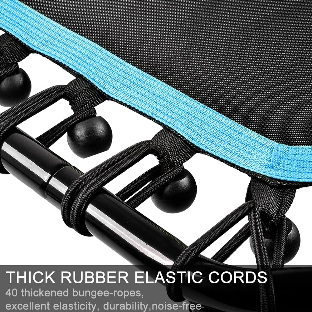 ترامپولین بی صدای 130 سانتی متری ONETWOFIT با دسته قابل تنظیم، ترامپولین ورزشی بانجی ریباندر، تمرین کاردیو جامپینگ برای بزرگسالان ترامپولین بی صدای 130 سانتی متری ONETWOFIT با دسته قابل تنظیم، ترامپولین ورزشی بانجی ریباندر، تمرین کاردیو جامپینگ برای بزرگسالان