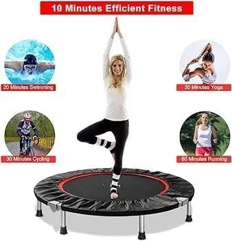 ترامپولین تاشو 48 اینچی پروکسیما هلث اند فیتنس با دسته قابل تنظیم | ترامپولین کوچک و مقاوم برای خانه و باشگاه | ظرفیت وزن بالا و تمرین کاردیو کم فشار ترامپولین تاشو 48 اینچی پروکسیما هلث اند فیتنس با دسته قابل تنظیم | ترامپولین کوچک و مقاوم برای خانه و باشگاه | ظرفیت وزن بالا و تمرین کاردیو کم فشار