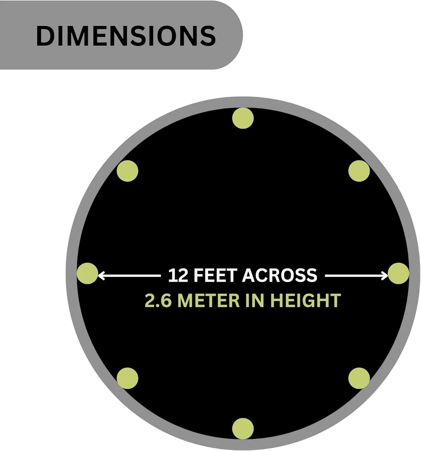 ترامپولین جامپر 3.6 متری با توری محافظ، پد فومی و محافظت در برابر اشعه ماوراء بنفش، زنگ زدگی و شرایط آب و هوایی، مناسب برای کودکان 6 سال به بالا ترامپولین جامپر 3.6 متری با توری محافظ، پد فومی و محافظت در برابر اشعه ماوراء بنفش، زنگ زدگی و شرایط آب و هوایی، مناسب برای کودکان 6 سال به بالا