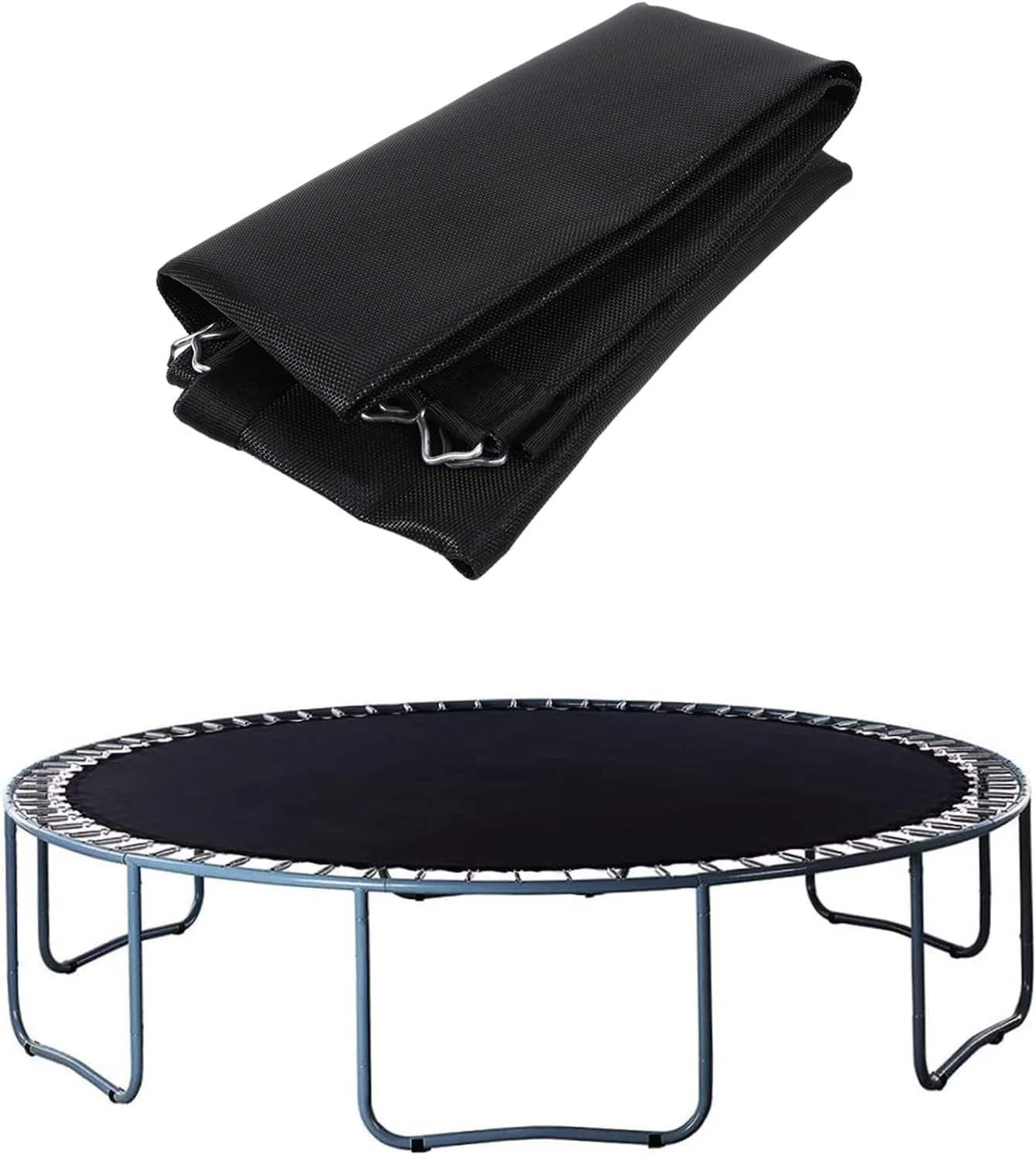 تشک جایگزین ترامپولین برای ترامپولین 12 فوتی، تشک پرش با 72/80 حلقه V، تشک پرش گرد مقاوم در برابر اشعه ماوراء بنفش برای فضای داخلی و خارجی، مشکی، 72 حلقه V تشک جایگزین ترامپولین برای ترامپولین 12 فوتی، تشک پرش با 72/80 حلقه V، تشک پرش گرد مقاوم در برابر اشعه ماوراء بنفش برای فضای داخلی و خارجی، مشکی، 72 حلقه V