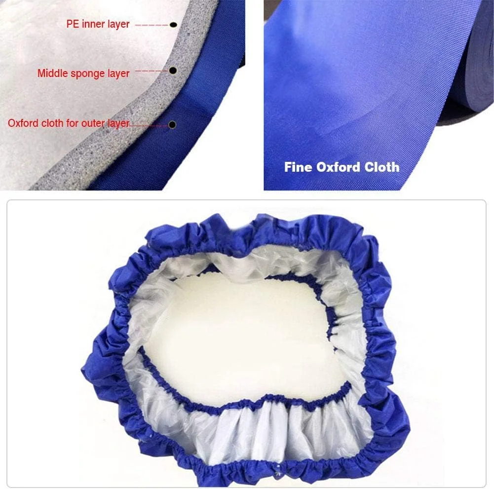 پد محافظ دور ترامپولین جایگزین در اندازه های 90، 120 و 150 سانتی متری | ترامپولین کودکان مناسب فضای باز | پوشش فنری محافظ ایمنی فوم | آبی