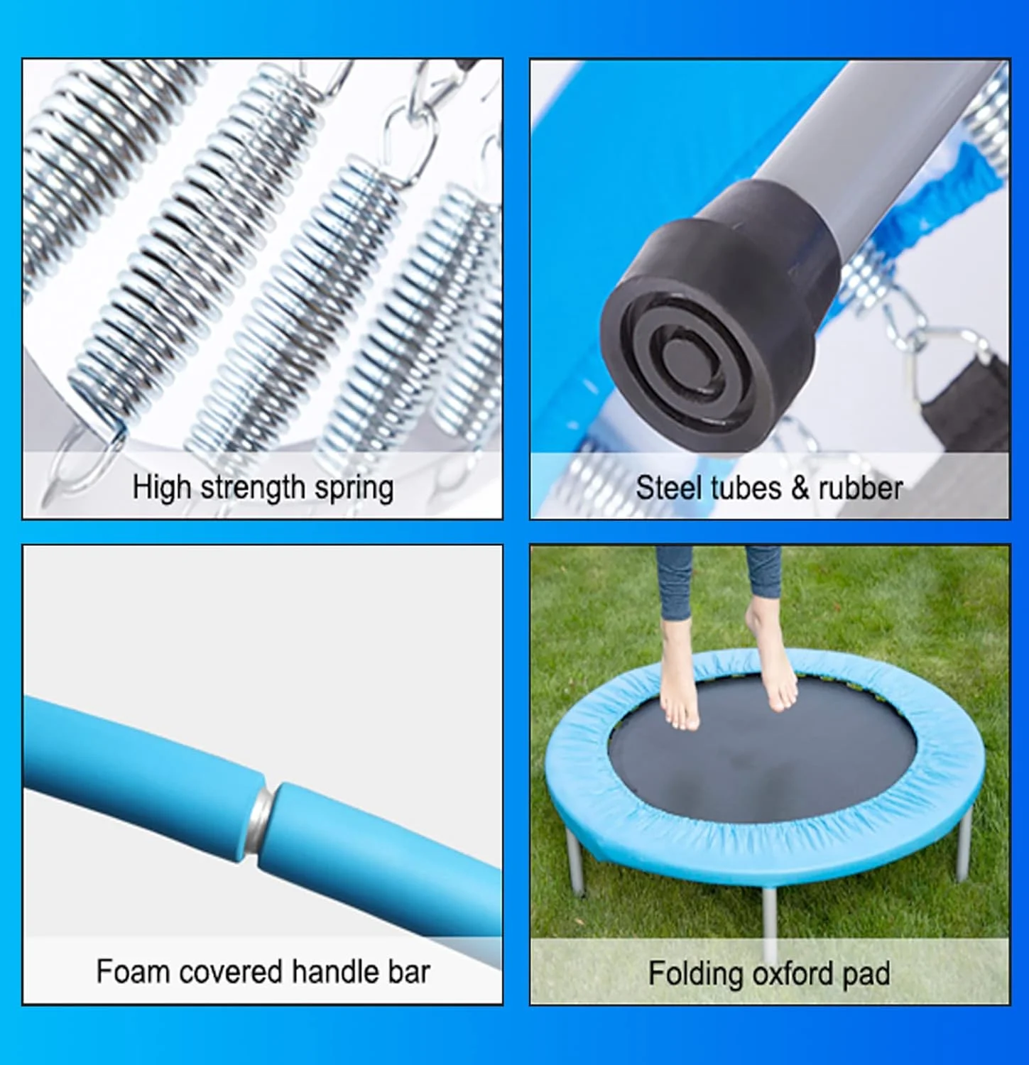 ترامپولین پرشی ۳۶ اینچی اسکای لند برای کودکان، ریباندر با دسته فومی جداشدنی و پد ایمنی/طناب بانجی، ریباندر ورزشی پایدار و بی صدا برای داخل و خارج از منزل، EM-8101 ترامپولین پرشی ۳۶ اینچی اسکای لند برای کودکان، ریباندر با دسته فومی جداشدنی و پد ایمنی/طناب بانجی، ریباندر ورزشی پایدار و بی صدا برای داخل و خارج از منزل، EM-8101