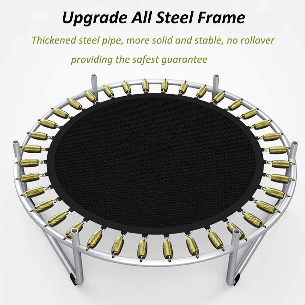 ترامپولین 150 سانتی متری کودک با نرده محافظ ایمنی، ترامپولین های کوچک تفریحی با توری محافظ شفاف، پایه U شکل پایدار، ظرفیت 200 کیلوگرم، بهترین انتخاب برای نوزادان و کودکان ترامپولین 150 سانتی متری کودک با نرده محافظ ایمنی، ترامپولین های کوچک تفریحی با توری محافظ شفاف، پایه U شکل پایدار، ظرفیت 200 کیلوگرم، بهترین انتخاب برای نوزادان و کودکان