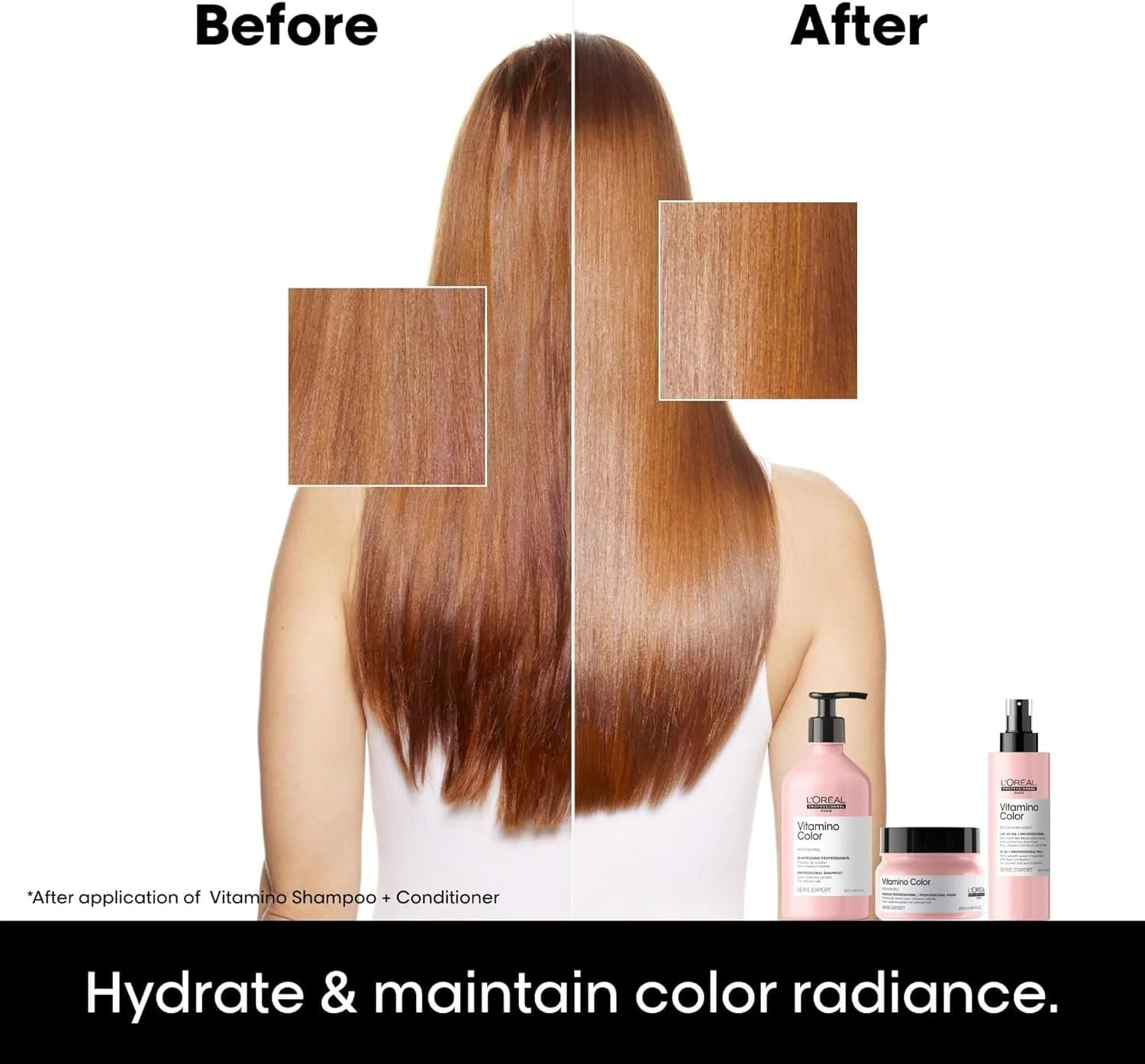 ماسک مو لورآل پروفشنال ویتامینو کالر | محافظت و حفظ رنگ مو | جلوگیری از آسیب | افزایش درخشندگی | غنی شده با رزوراتول | برای موهای رنگ شده | سری اکسپرت | 250 میلی لیتر ماسک مو لورآل پروفشنال ویتامینو کالر | محافظت و حفظ رنگ مو | جلوگیری از آسیب | افزایش درخشندگی | غنی شده با رزوراتول | برای موهای رنگ شده | سری اکسپرت | 250 میلی لیتر