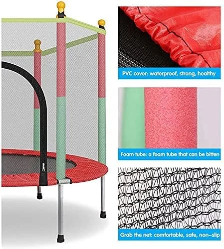 ترامپولین سرپوشیده ۱۴۰ سانتیمتری VERSCOS با تور محافظ، تخت جامپینگ کودکان و بزرگسالان، تجهیزات ورزشی فضای باز ترامپولین سرپوشیده ۱۴۰ سانتیمتری VERSCOS با تور محافظ، تخت جامپینگ کودکان و بزرگسالان، تجهیزات ورزشی فضای باز