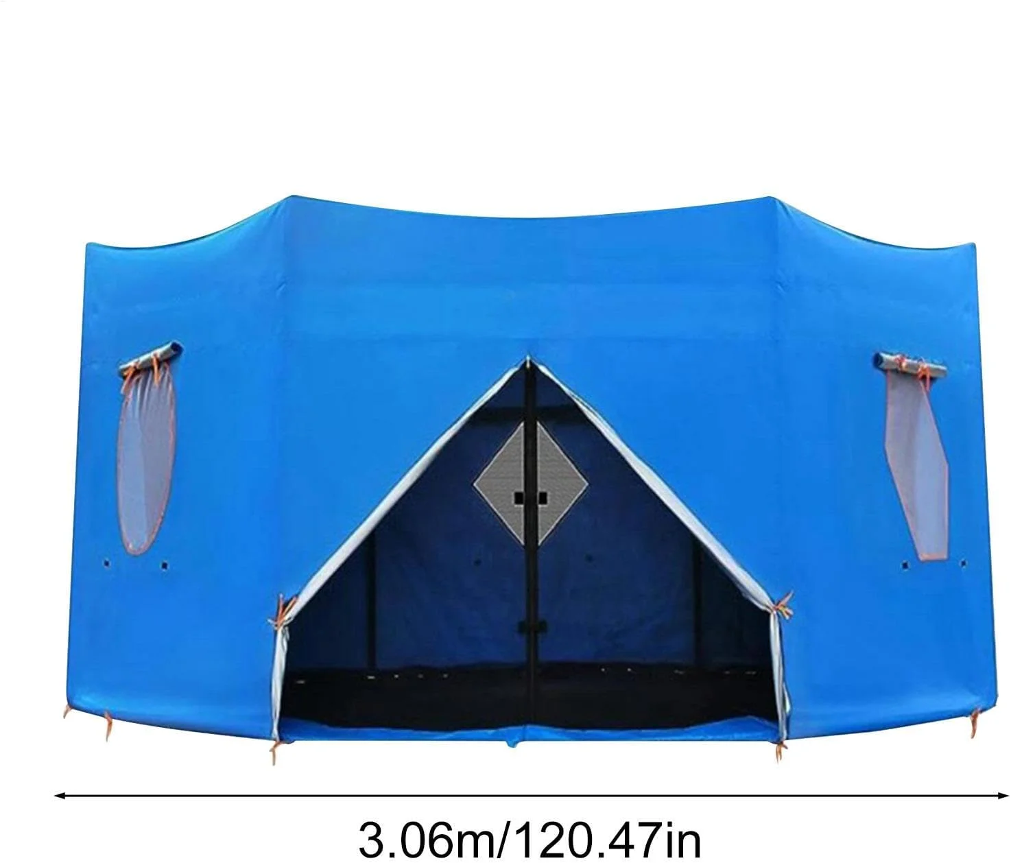 سایبان چادر ترامپولین، ترامپولین مناسب برای 10 فوت، سایه بان خورشید، سایه ضد باران گرد، چادر جانبی، تفریح در فضای باز برای کودکان، مناسب برای 6 پایه صاف (آبی)